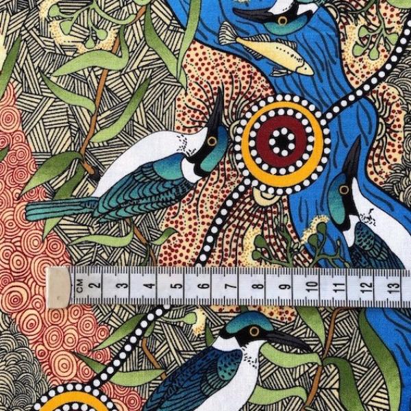 KINGFISHER CAMP Aborigines Stoff aus Australien